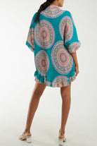 Mandala Plisse Frill Hem Co-Ord Set Co-Ords WearAll