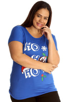 Holly Snowflake Christmas Short Sleeve Top Tops WearAll