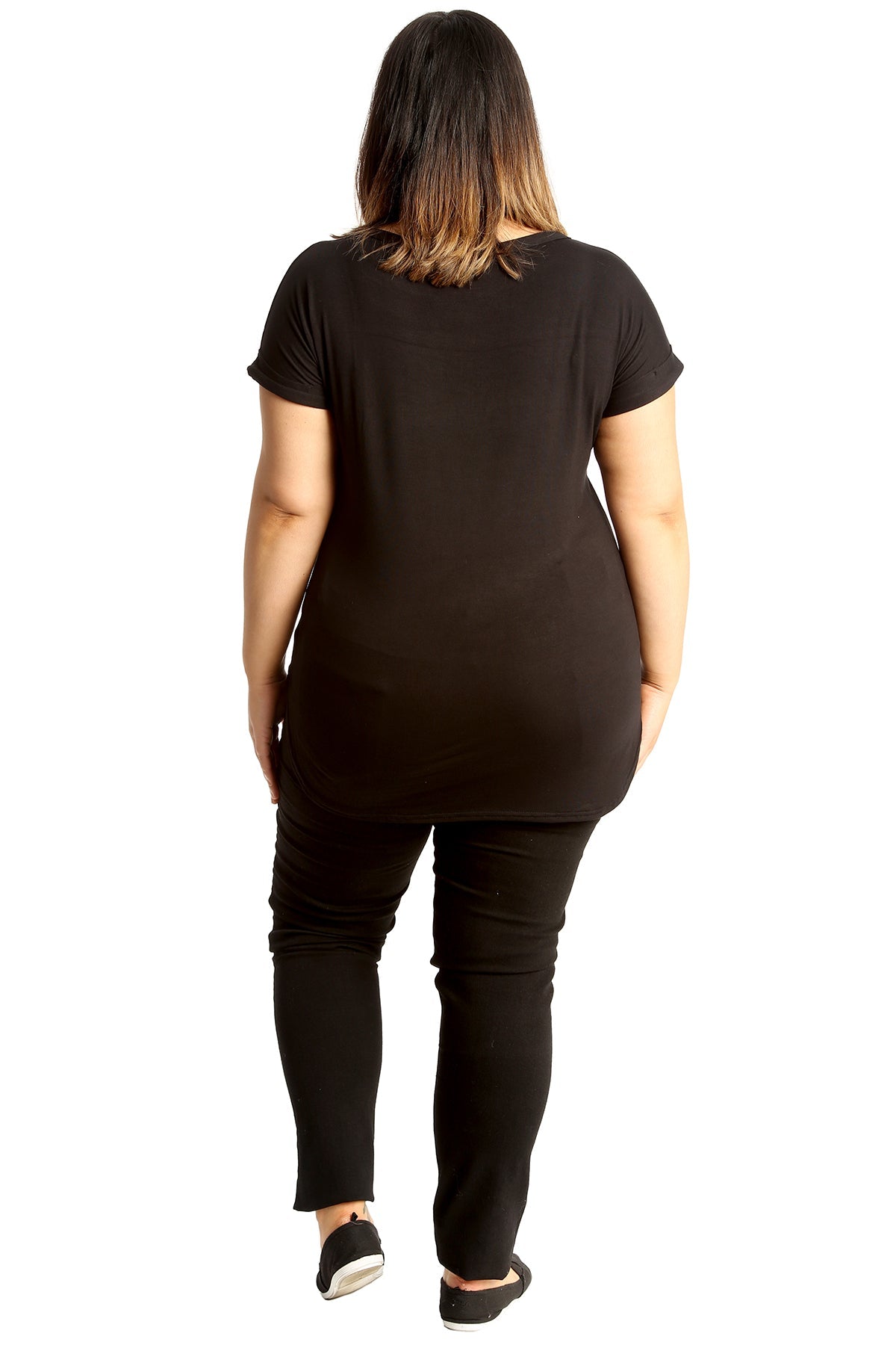 Glitter Skull Print Top Tops WearAll