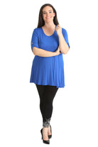Womens Scoop Neck Flared Ladies Plain Tops Tops WearAll