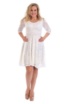 Plus size 3/4 Sleeve Ladies Skater Dress Dress WearAll
