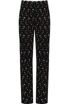 Yellow Floral Print Full Length Trouser Trousers WearAll Yellow 14