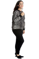 Plus Leopard Print Bomber Jacket Jacket WearAll