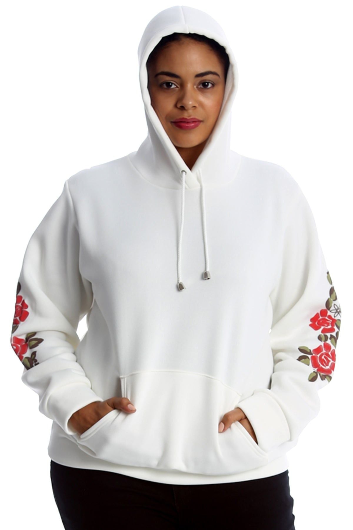 Embroidered Pouch Pocket Sweatshirt Tops WearAll