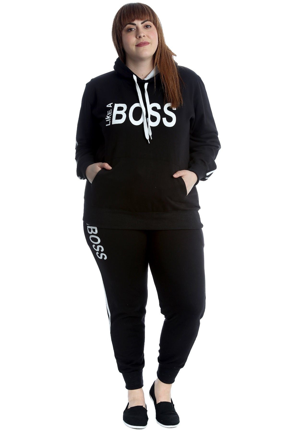 Like Boss Print Top Tracksuit Tops WearAll