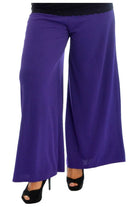 Wide Leg Flared Plain Palazzo Trouser Palazzo WearAll
