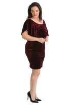 Plus Size Velvet Frill Top Midi Dress Dress WearAll