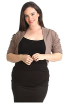 Puff Sleeve Bolero Shrug Tops WearAll Mocha 8-10