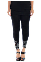 Plus Size Sequin Scallop Beaded Flower Petal Leggings Leggings WearAll