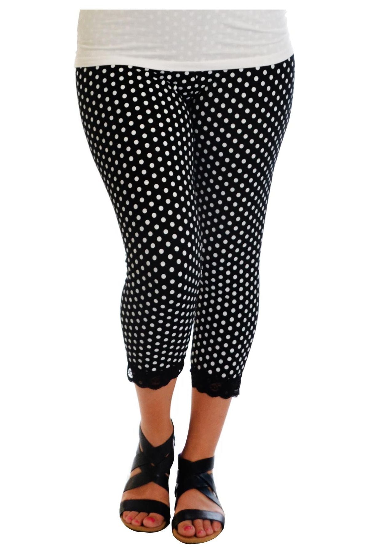 Tan Brown Polka Dot Women's Leggings
