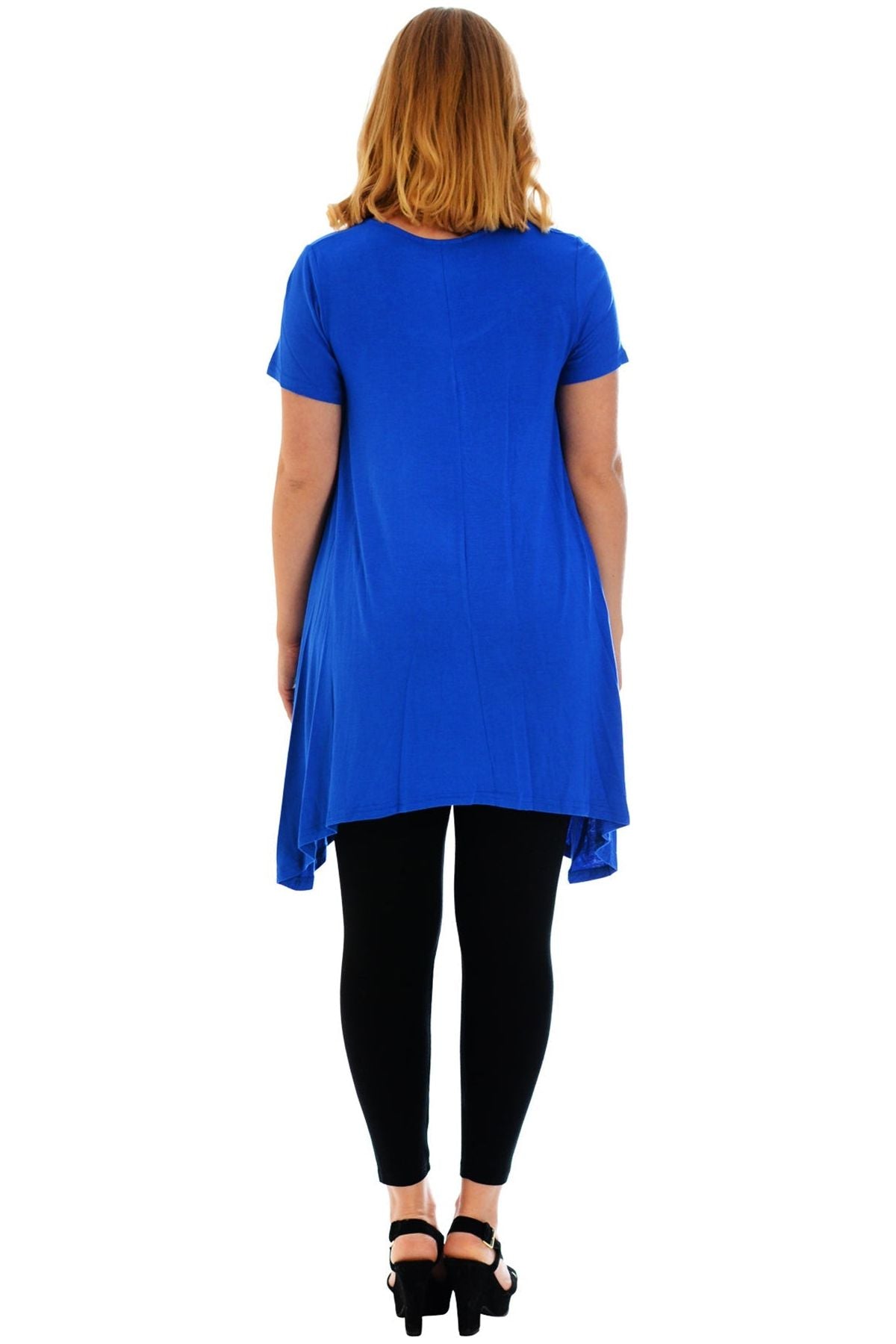 Studded Fur Cat Hanky Hem Short Sleeve Top Apparel & Accessories WearAll