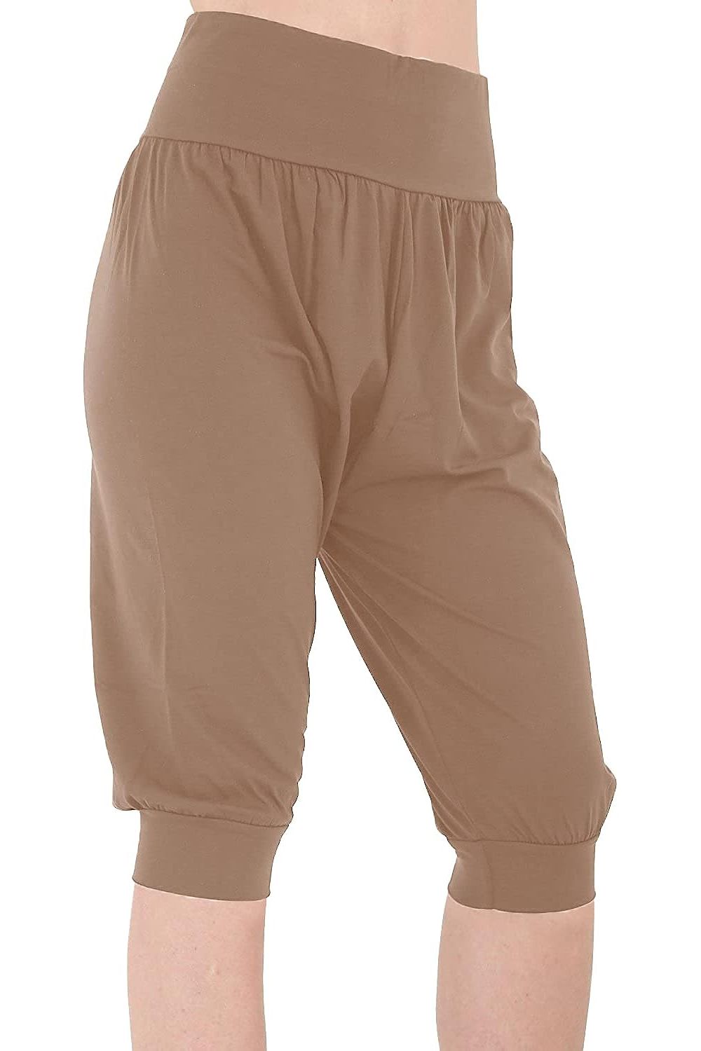 Plus Size Cropped Harem Trousers Trousers WearAll Mocha 16-18