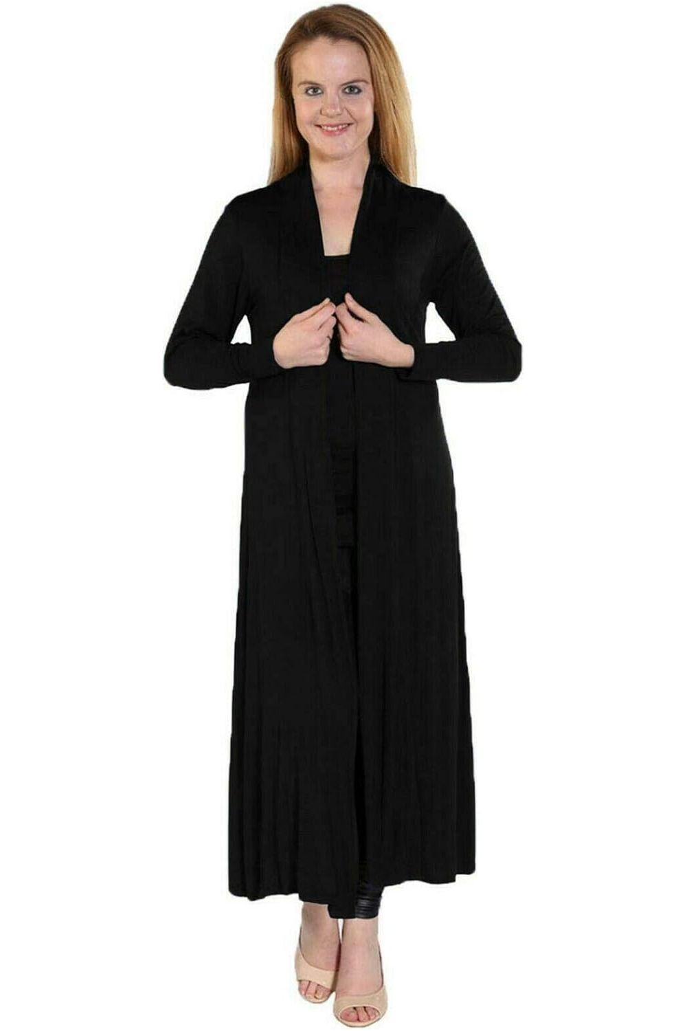 Plus Size Long Sleeve Maxi Boyfriend Cardigan Maxi Cardigan WearAll