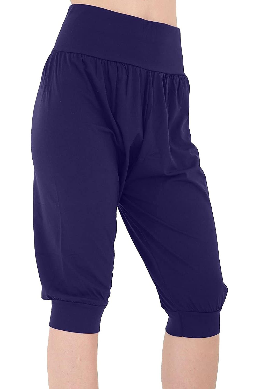 Plus Size Cropped Harem Trousers Trousers WearAll Navy Blue 16-18