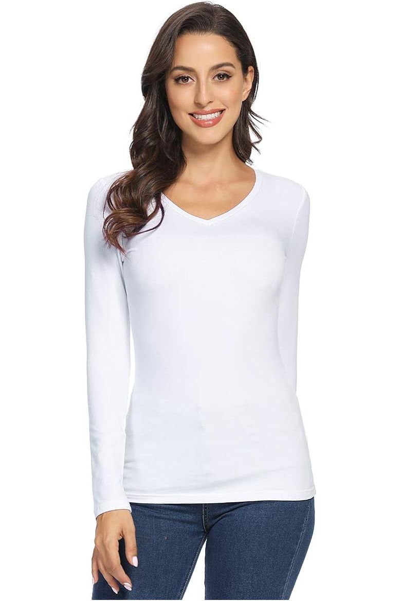 Long Sleeve V Neck Top Tops WearAll