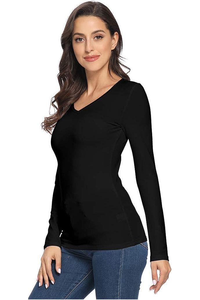 Plus Size Long Sleeve V Neck Top Tops WearAll
