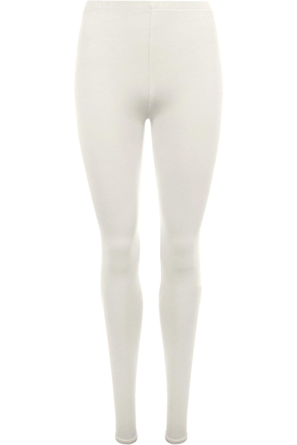 Plain Long Leggings Leggings WearAll Cream 8-10