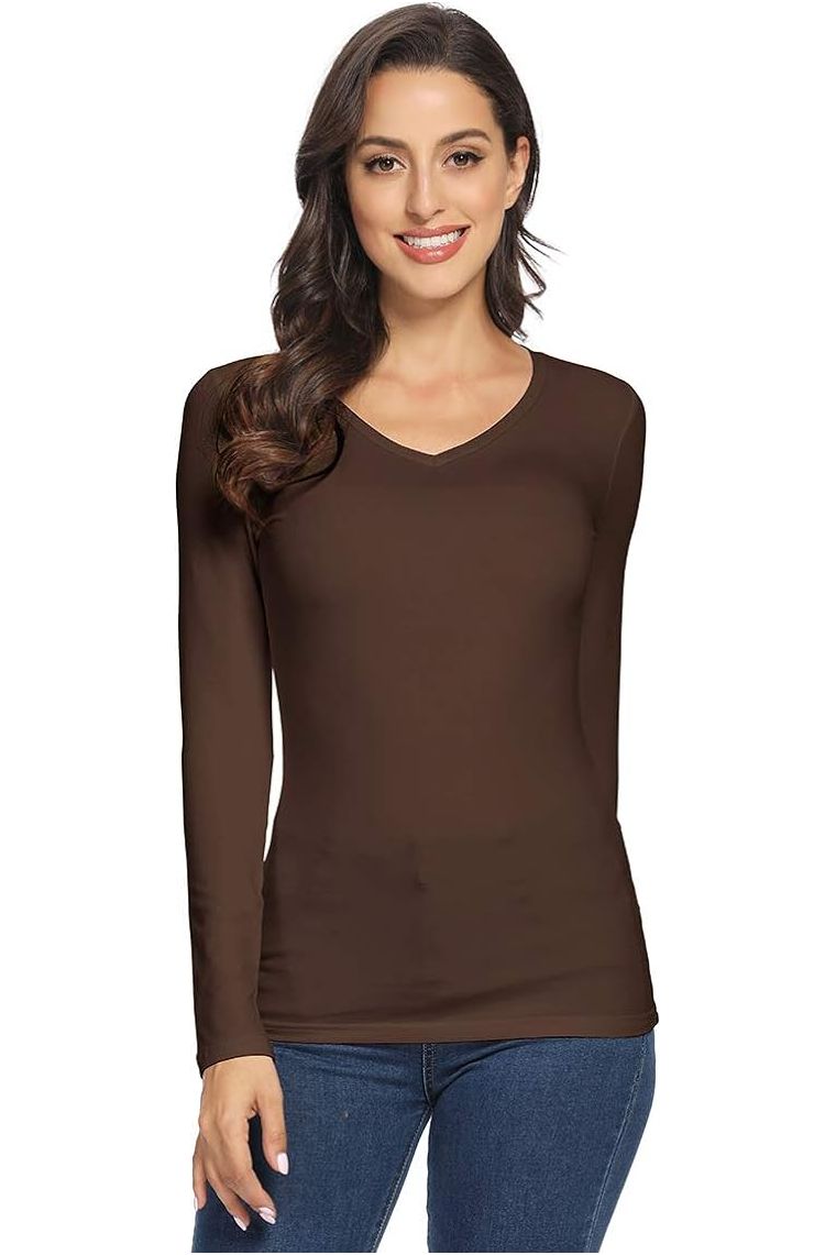 Long Sleeve V Neck Top Tops WearAll