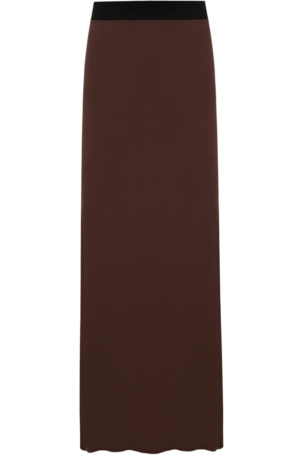 Elasticated Waist Long Maxi Skirt – Plus Size Pencil Style Skirt WearAll Dark Brown 16-18