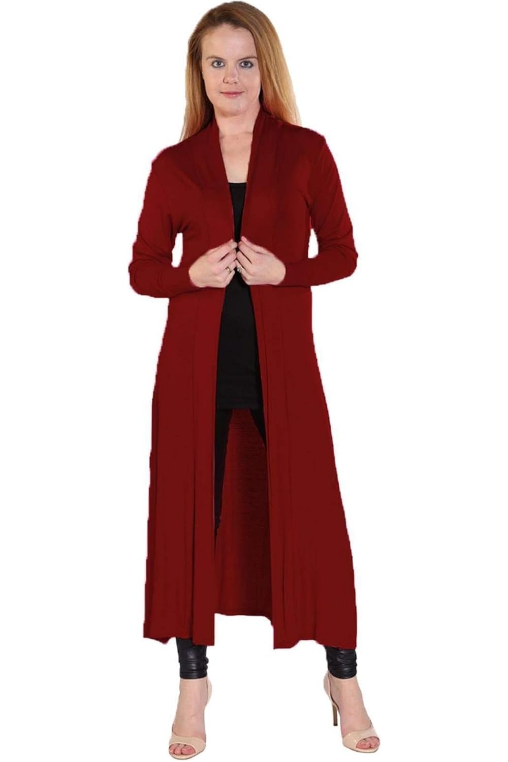 Long Sleeve Maxi Boyfriend Cardigan Maxi Cardigan WearAll Wine 8-10