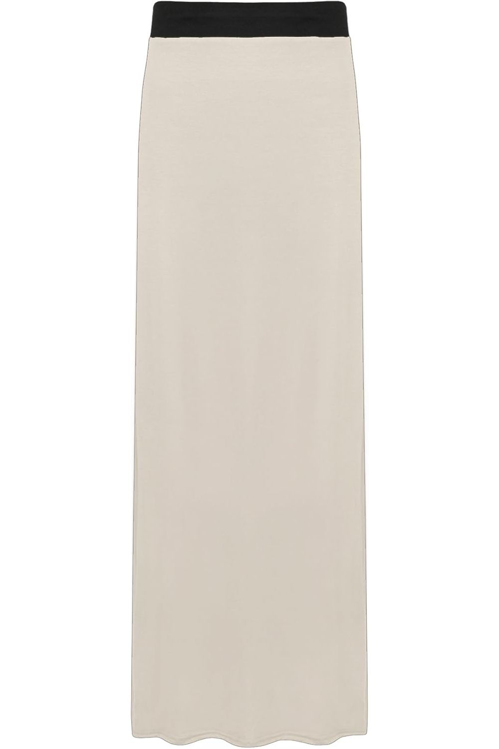 Pencil Long Maxi Skirt Elasticated Waist Skirt WearAll Cream 12-14