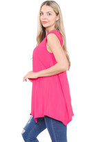 Plus Size Sleeveless Hanky Hem Vest Top Apparel & Accessories WearAll