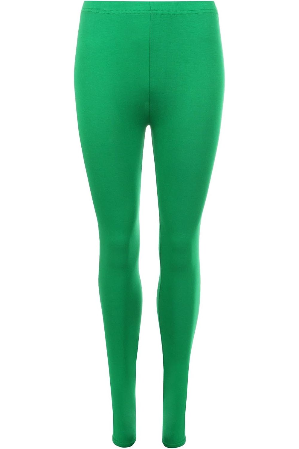 Plain Long Leggings Leggings WearAll Green 8-10