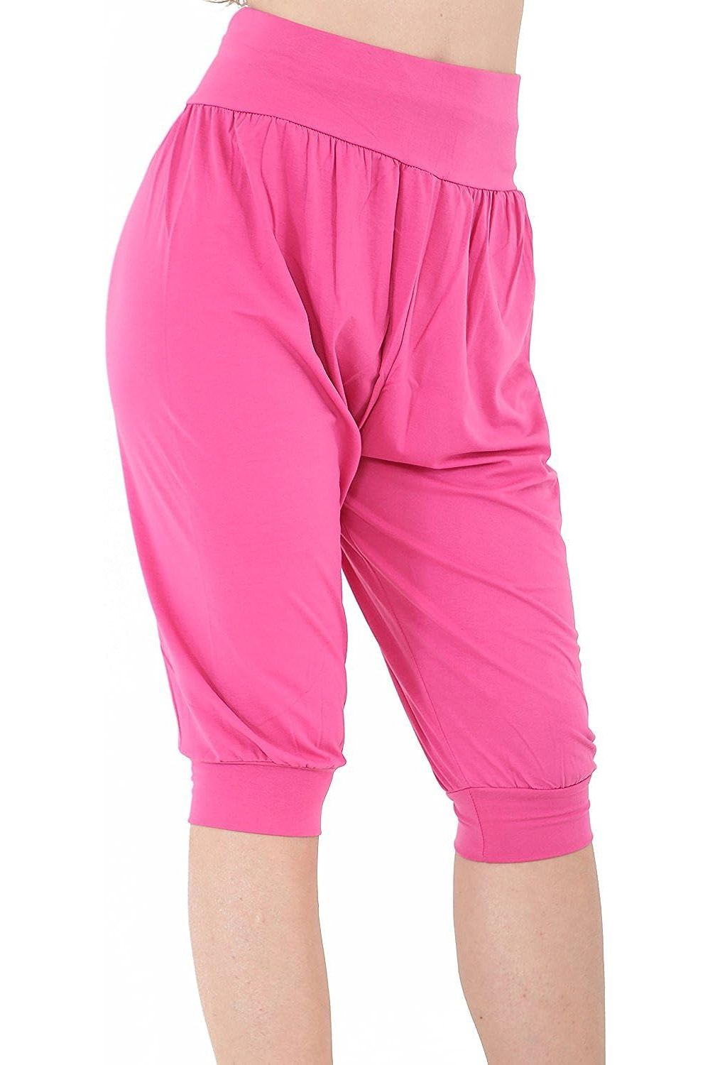 Plus Size Cropped Harem Trousers Trousers WearAll Cerise 16-18