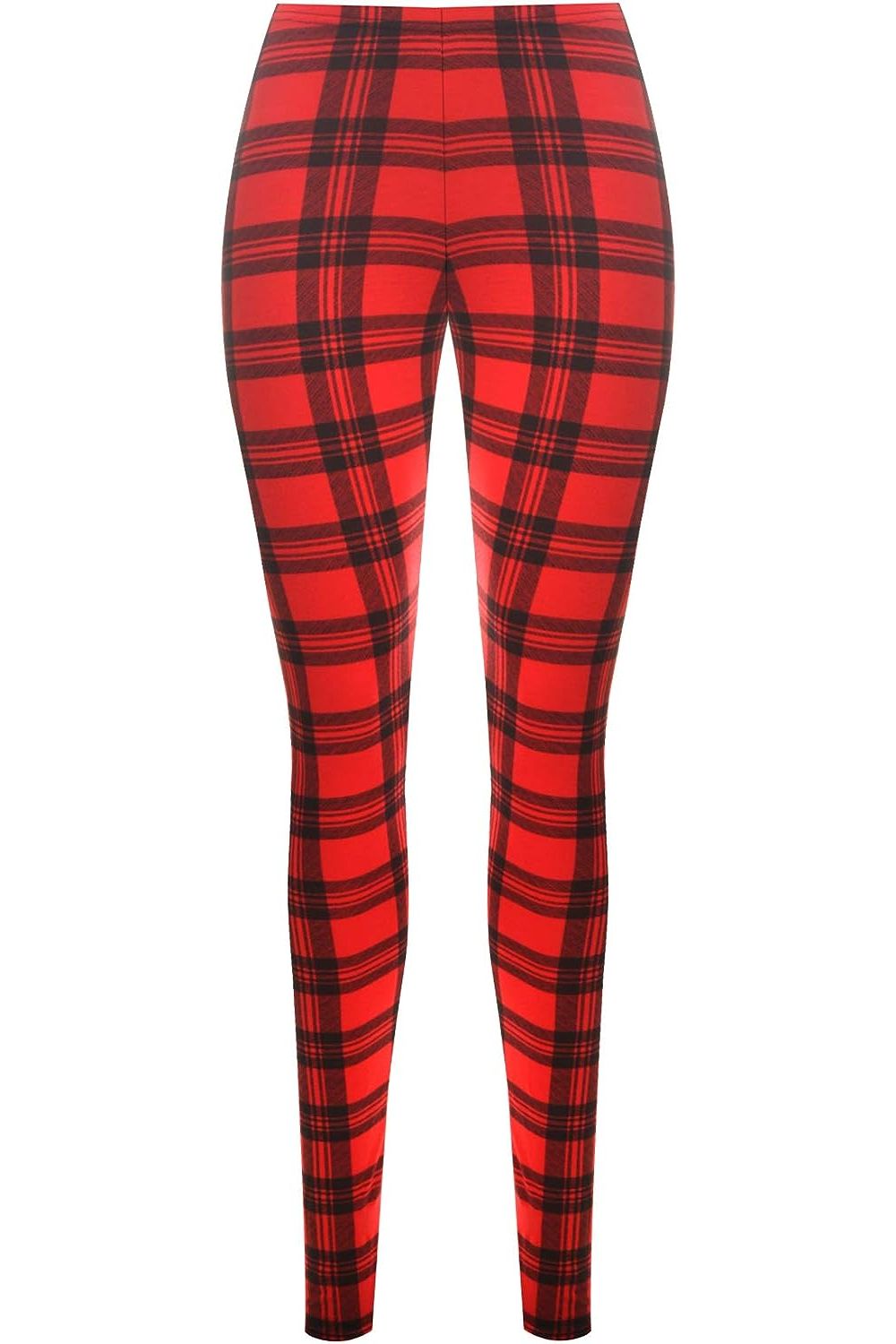 Tartan Check Print Long Leggings Leggings WearAll