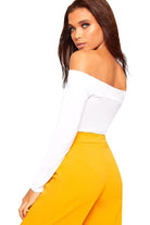 Off Shoulder Long Sleeve Bodysuit Bodysuit WearAll