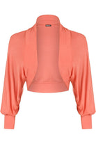 Long Sleeve Batwing Shrug Tops WearAll Coral 8-10