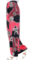 Red Leopard Chain Print Palazzo Trouser Palazzo WearAll