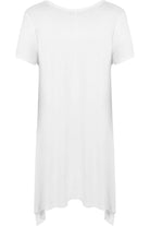 Three Butterfly Hanky Hem Short Sleeve Top Apparel & Accessories WearAll