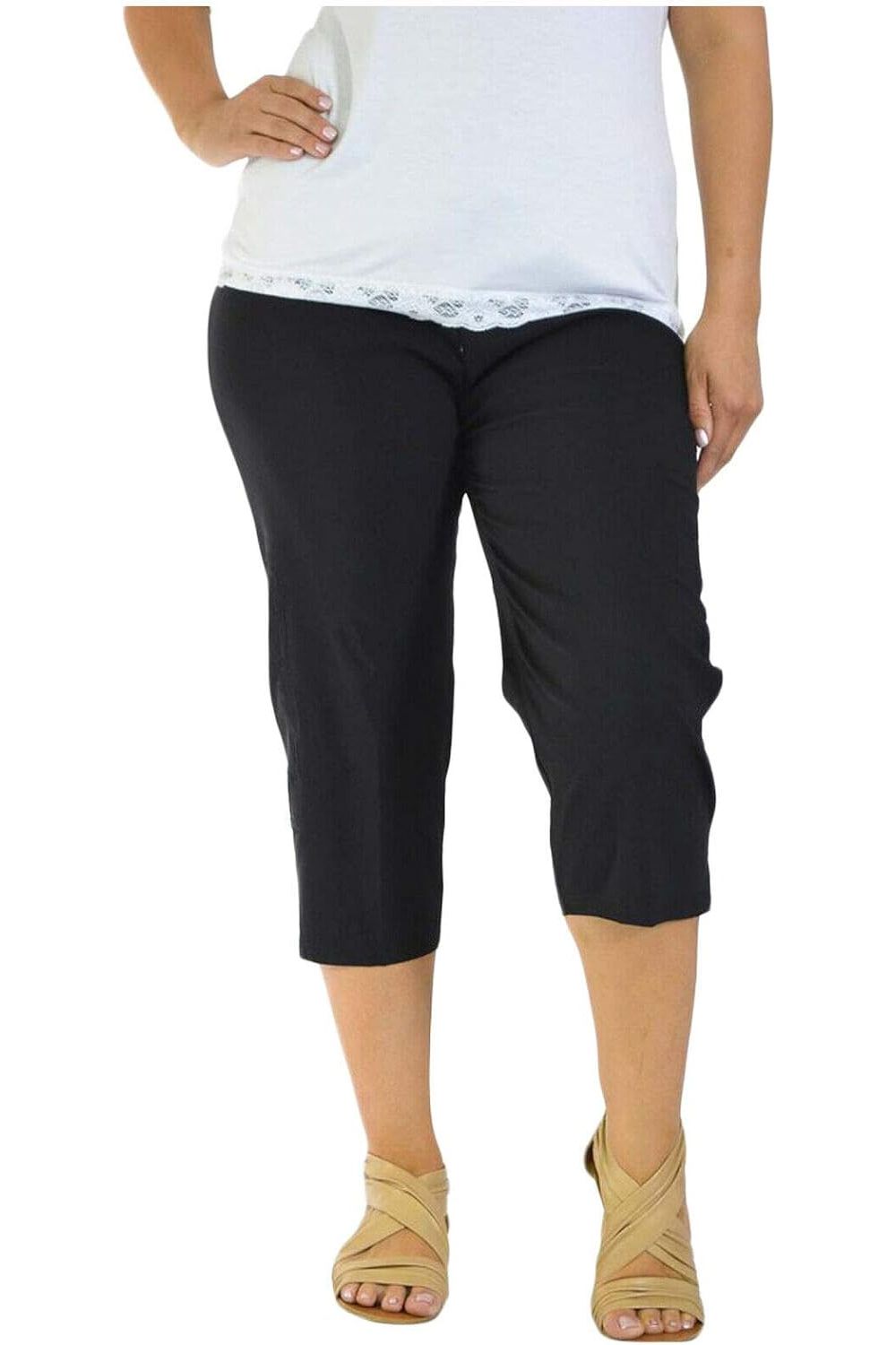 Ladies 3/4 Elasticated Trouser Shorts Trousers WearAll