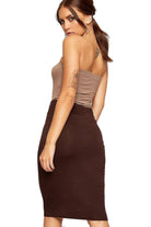 Bodycon Pencil High Waisted Midi Skirt Skirt WearAll