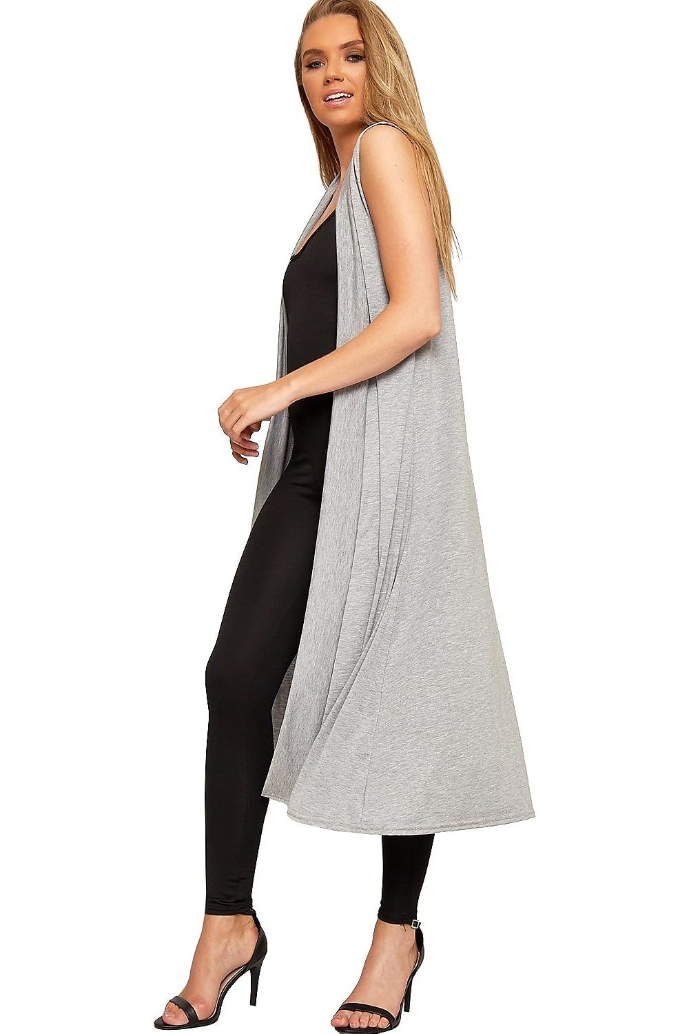Plus Size Sleeveless Maxi Cardigan Maxi Cardigan WearAll