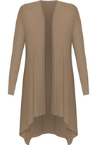 Open Front Hanky Hem Longsleeve Cardigan cardigan WearAll Mocha 14