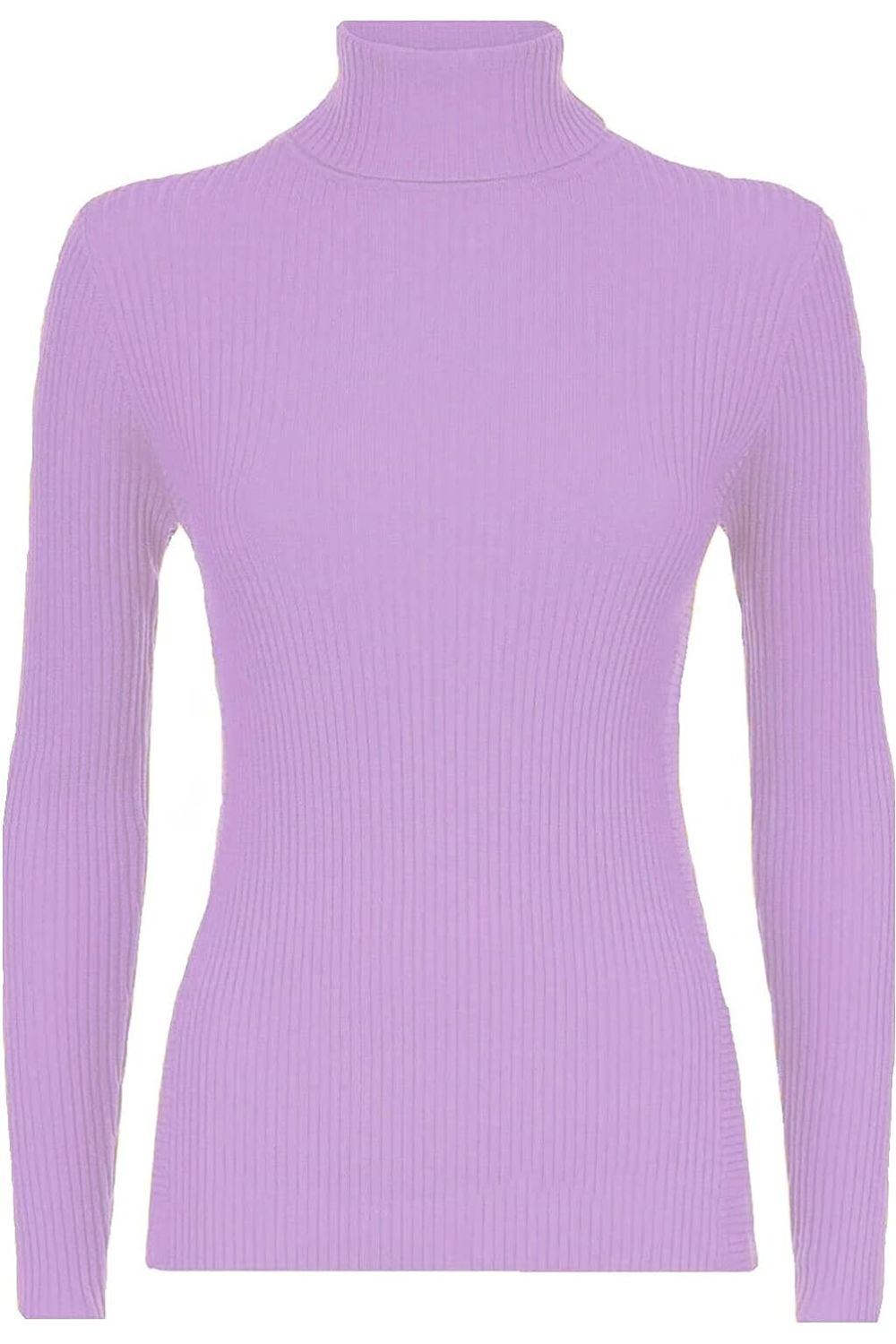 Ribbed Stretch Polo Neck Top Tops WearAll