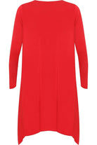 Open Front Hanky Hem Longsleeve Cardigan