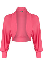 Long Sleeve Batwing Shrug Tops WearAll Cerise 8-10