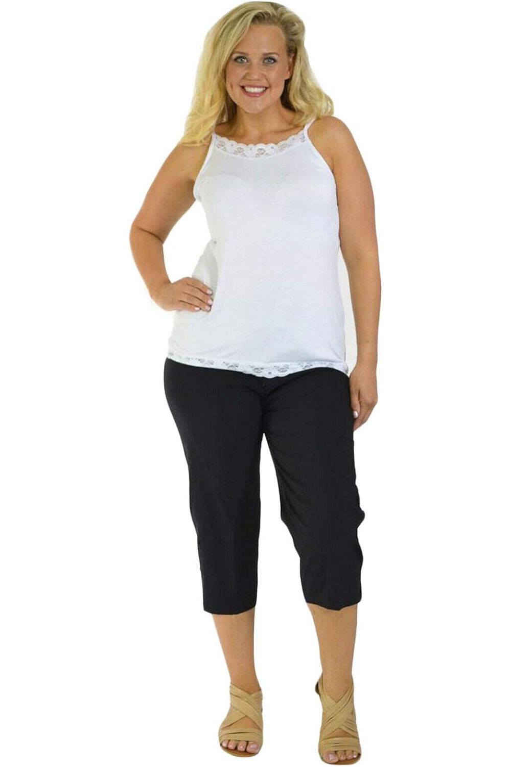 Ladies 3/4 Elasticated Trouser Shorts Trousers WearAll