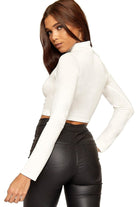Turtle Neck Crop Top Tops WearAll