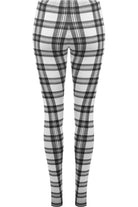 Tartan Check Print Long Leggings Leggings WearAll