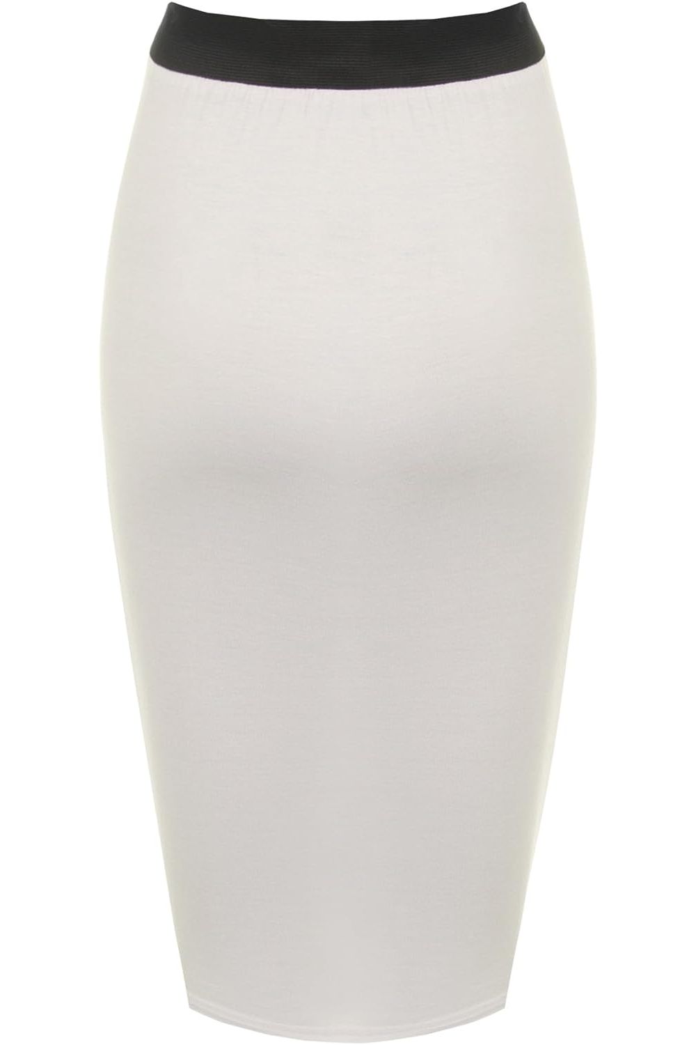 Plus Size Plain Stretch Pencil Midi Skirt Apparel & Accessories WearAll