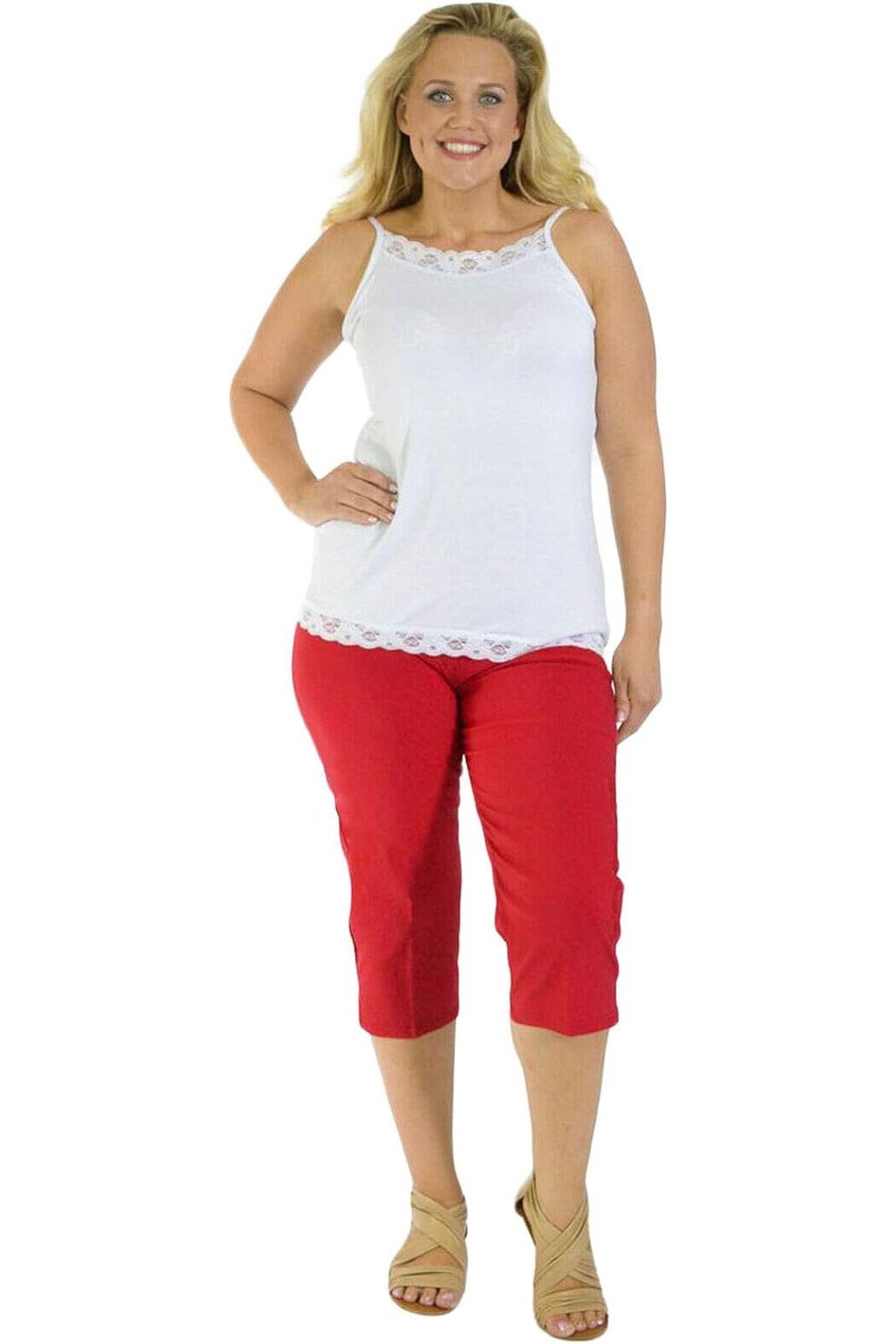 Ladies 3/4 Elasticated Trouser Shorts Trousers WearAll