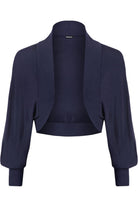 Long Sleeve Batwing Shrug Tops WearAll Navy Blue 8-10