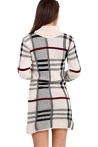 Plus Size Polo High Neck Check Print Jumper Dress Dress WearAll