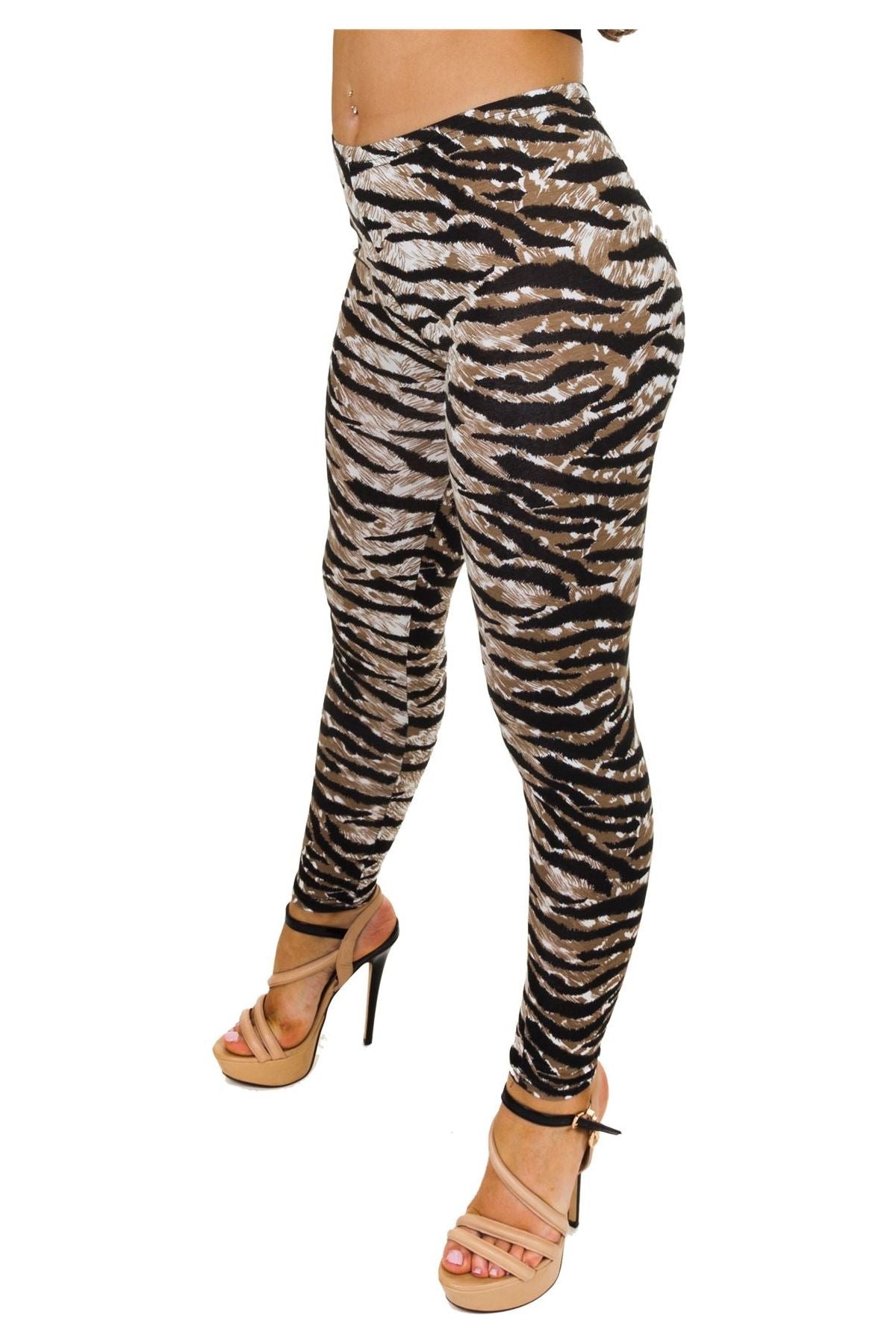 Tiger Print Leggings Leggings WearAll