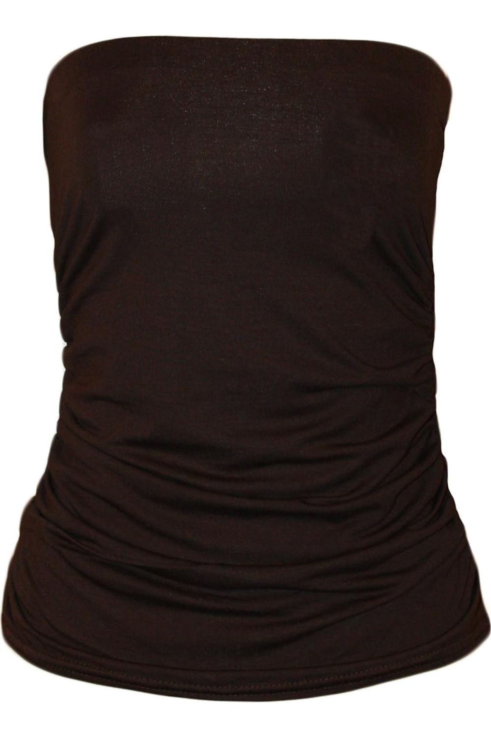 Plus Size Side Ruched Boob Tube Bandeau Top BraTop WearAll