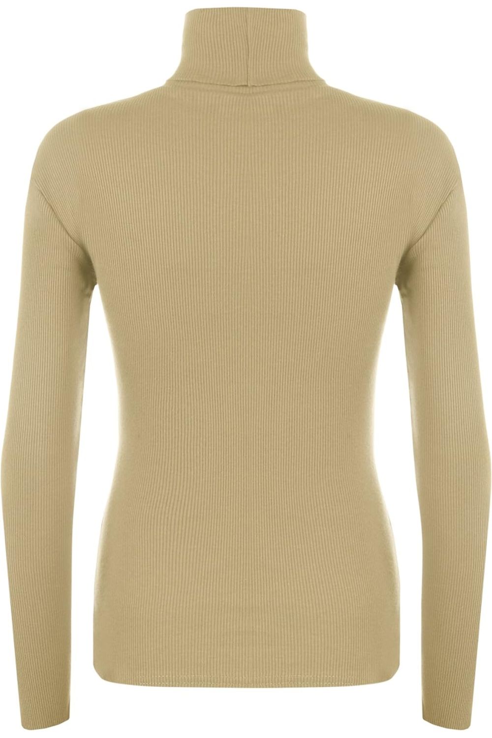 Ribbed Stretch Polo Neck Top Tops WearAll